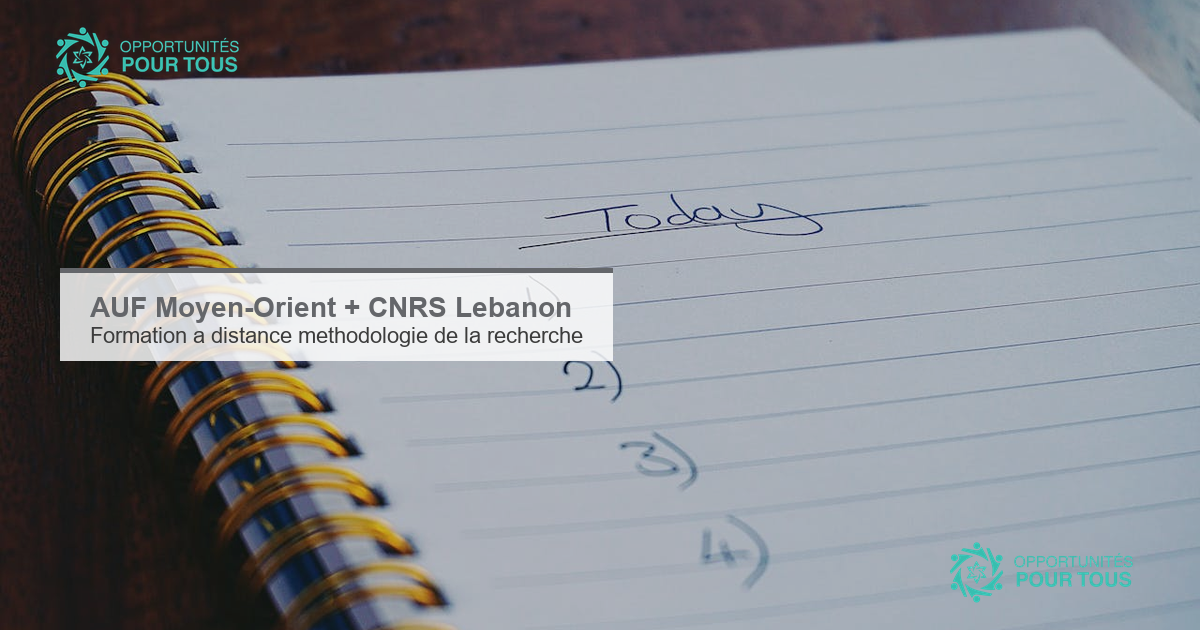 AUF Moyen-Orient : formation a distance a la methodologie de la recherche pour doctorants et jeunes chercheurs francophones