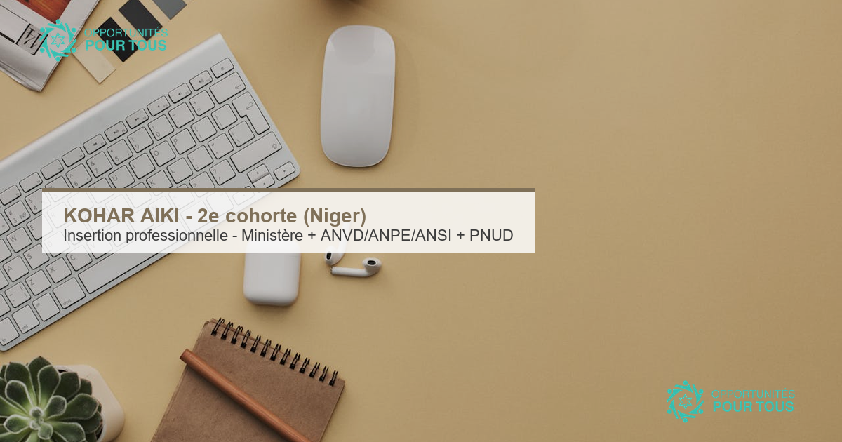 KOHAR AIKI 2e cohorte (Niger) : programme d&rsquo;insertion professionnelle pour les jeunes diplômés (Ministère de la Jeunesse + ANVD/ANPE/ANSI + PNUD)