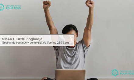 SMART LAND Zogbadjê (Cotonou) recrute une jeune femme pour la gestion de boutique, la communication et la vente digitale