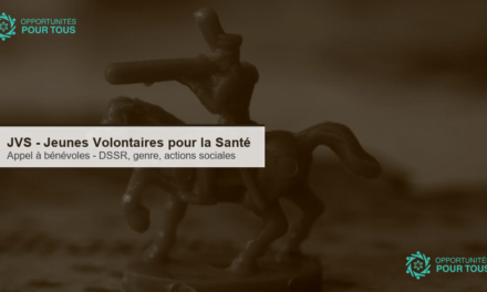 JVS lance son appel à bénévoles : DSSR, égalité de genre, actions sociales