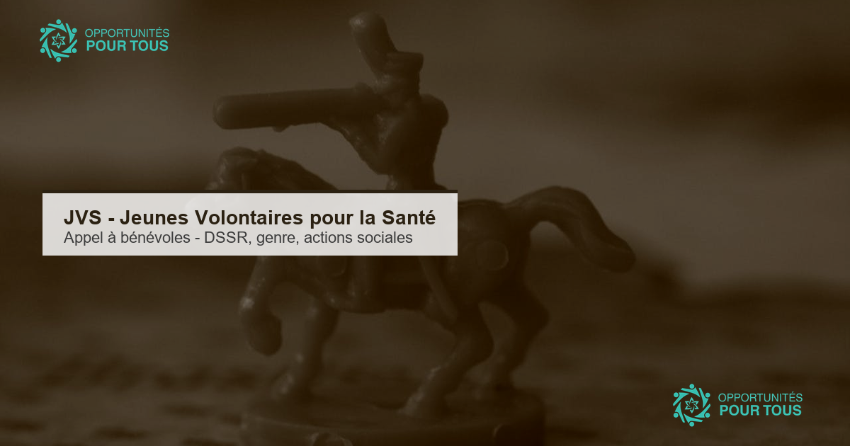 JVS lance son appel à bénévoles : DSSR, égalité de genre, actions sociales