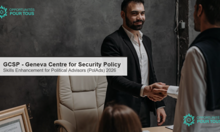 GCSP – Geneva Centre for Security Policy : formation Skills Enhancement for Political Advisors (PolAds) – septembre 2026
