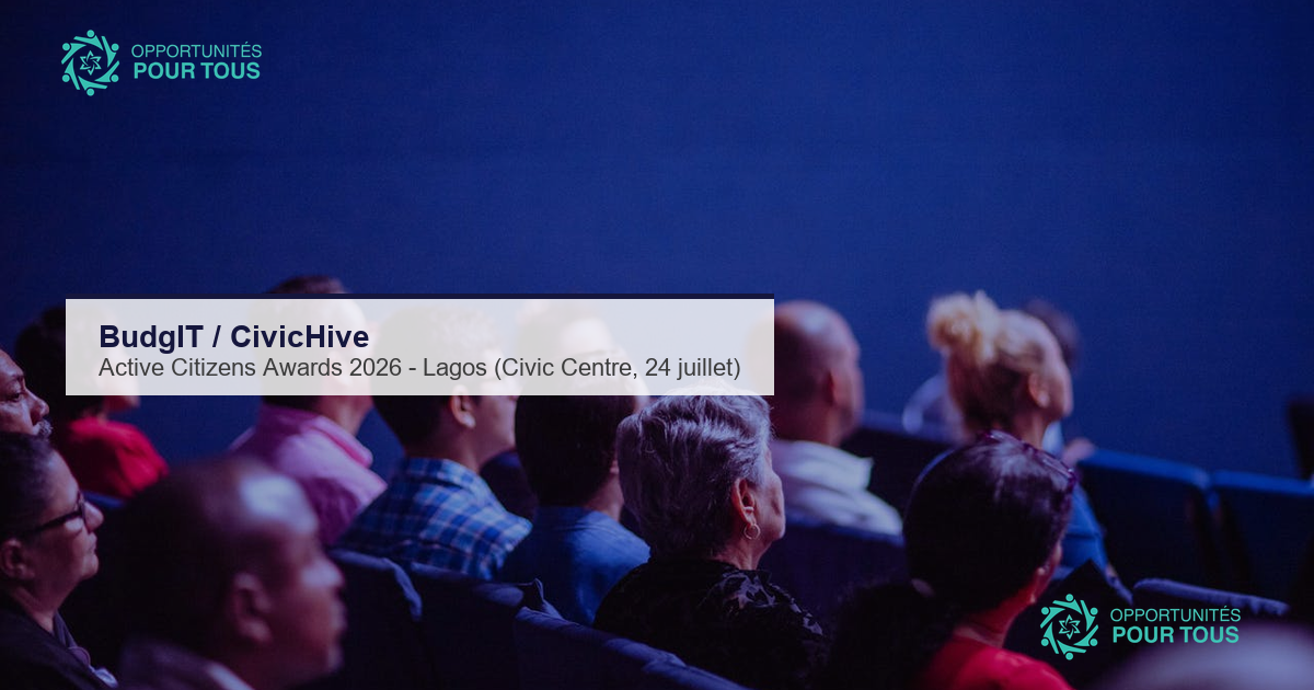 CivicHive / BudgIT : appel à nominations pour les Active Citizens Awards 2026 (Lagos, 24 juillet)