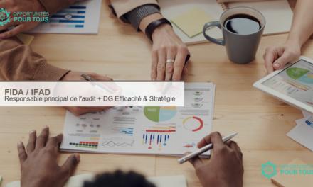 FIDA (IFAD) recrute : Responsable principal de l&rsquo;audit + Directeur·rice général·e Efficacité & Stratégie corporative