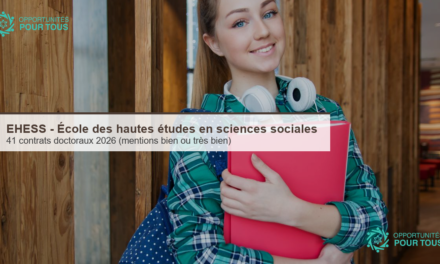 EHESS : appel à candidature pour 41 contrats doctoraux 2026 (mentions bien ou très bien en sciences sociales)