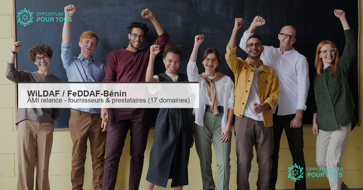 WiLDAF/FeDDAF-Bénin : avis à manifestation d&rsquo;intérêt (relance) pour fournisseurs et prestataires (17 domaines)