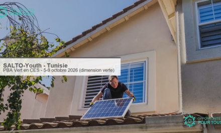 SALTO-Youth : Partnership Building Activity « Vert en CES » – 5 au 9 octobre 2026 en Tunisie