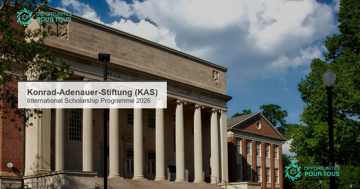 Konrad-Adenauer-Stiftung (KAS) International Scholarship Programme 2026 – candidatures ouvertes