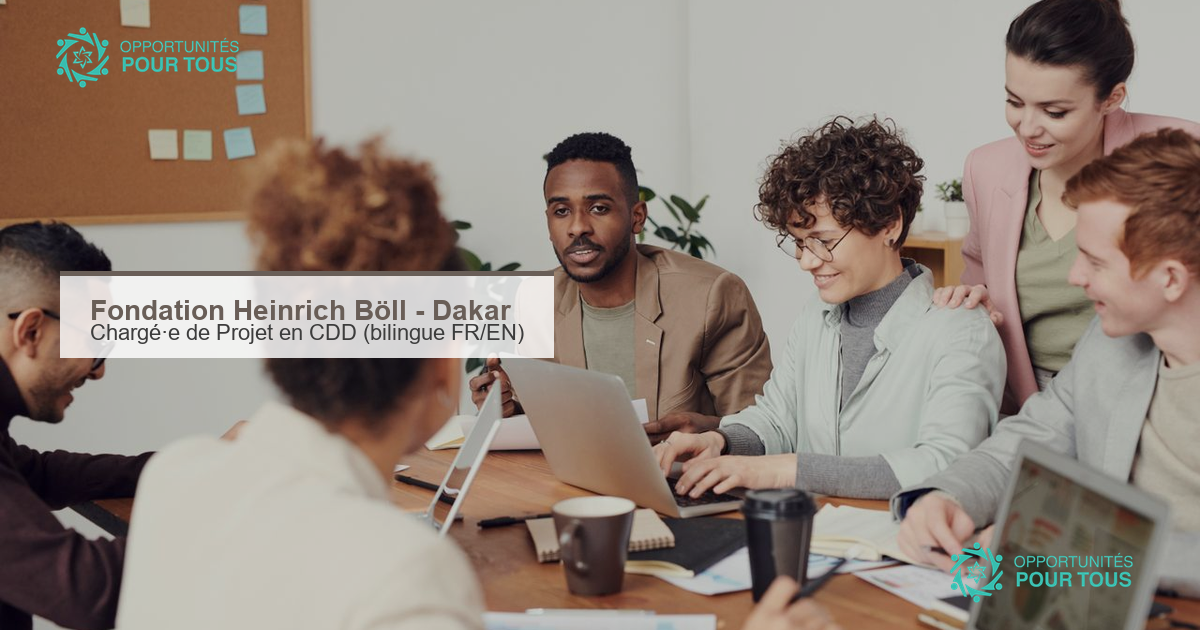Fondation Heinrich Böll Sénégal (Dakar) recrute un·e Chargé·e de Projet en CDD (bilingue Français/Anglais)