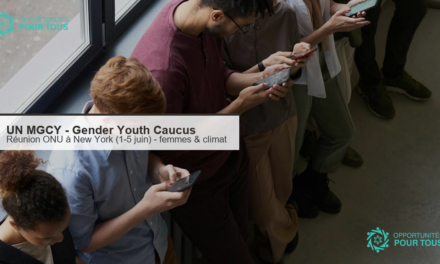 UN Gender Youth Caucus (MGCY) : appel à candidatures pour la réunion ONU à New York sur femmes et changement climatique (1-5 juin 2026)