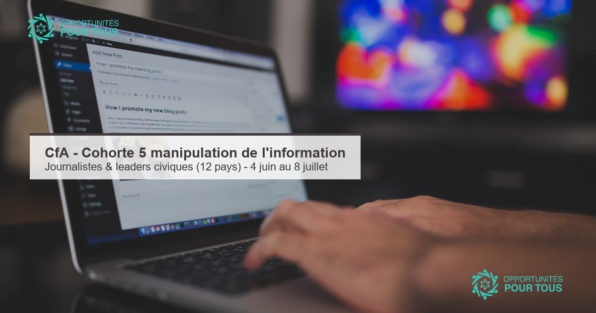 CfA – Cohorte 5 : formation gratuite sur la manipulation de l&rsquo;information pour journalistes et leaders civiques (12 pays africains)