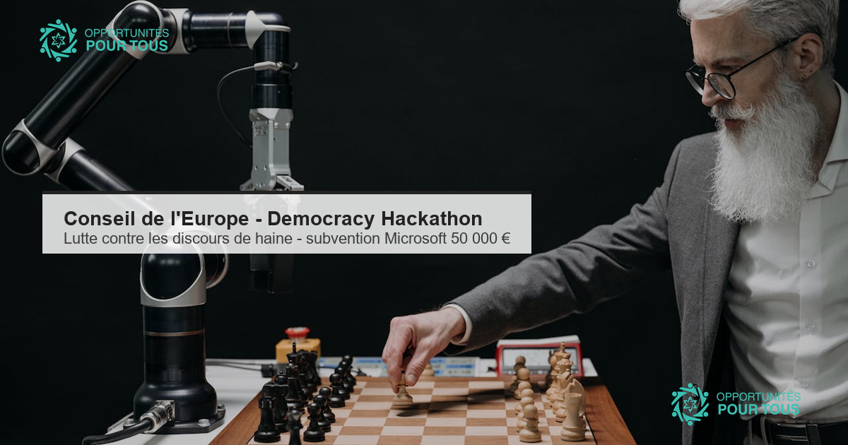 Conseil de l&rsquo;Europe : Democracy Hackathon – créez des outils contre les discours de haine (subvention Microsoft de 50 000 €)