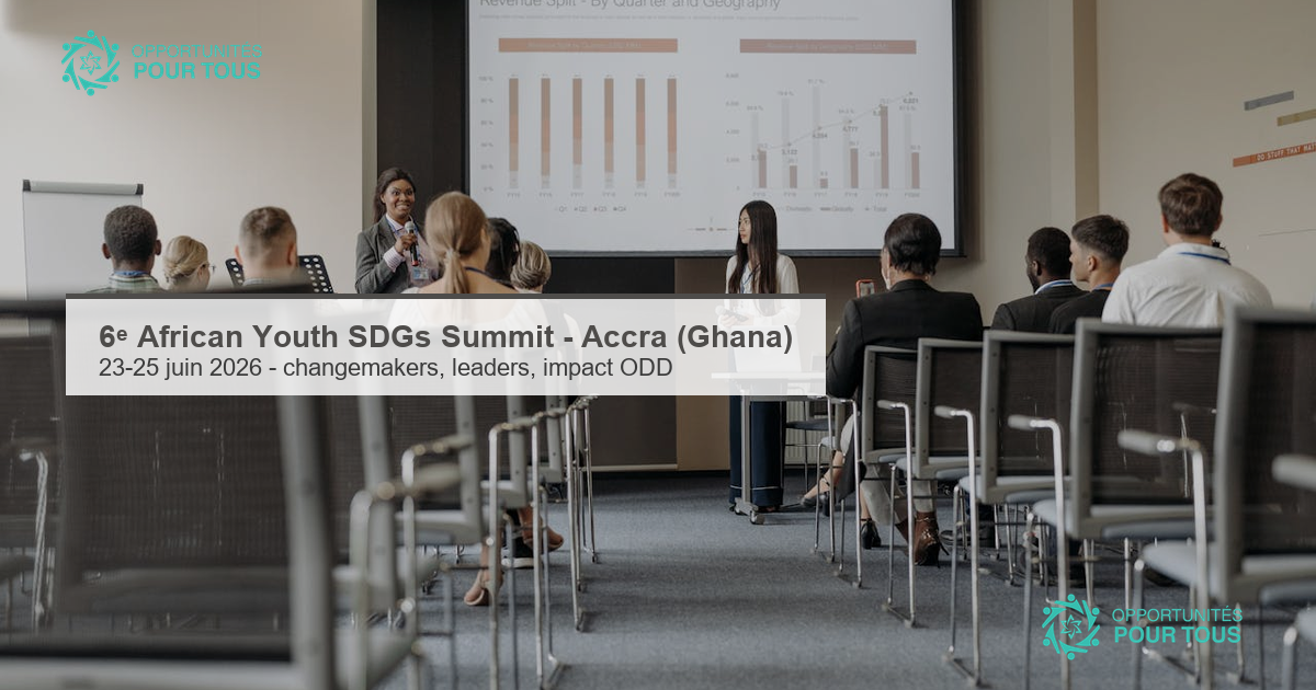 6ᵉ African Youth SDGs Summit – Accra, Ghana (23-25 juin 2026) : conversations, innovation et action pour les ODD en Afrique