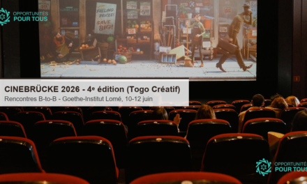 CINEBRÜCKE 2026 (Togo Créatif) : appel à candidatures pour la 4ᵉ édition – rencontres B-to-B au Goethe-Institut Lomé (10-12 juin)