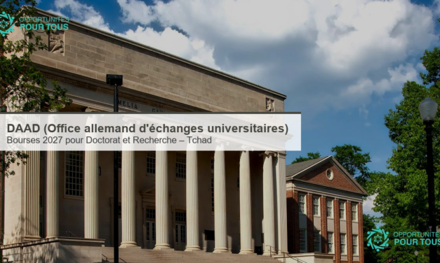 DAAD : bourses 2027 pour étudier en Allemagne (Doctorat, Recherche) – ouvertes aux étudiant·e·s et jeunes chercheur·euse·s du Tchad