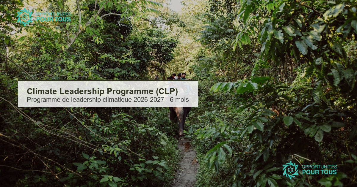 Climate Leadership Programme (CLP) 2026-2027 : 6 mois de leadership pour les jeunes acteur·rice·s du climat