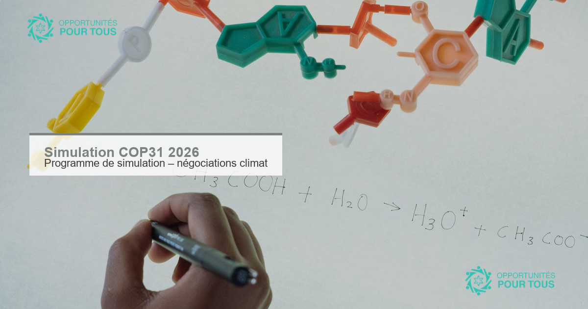 Programme de simulation COP31 2026 : candidatures ouvertes pour les négociations climatiques