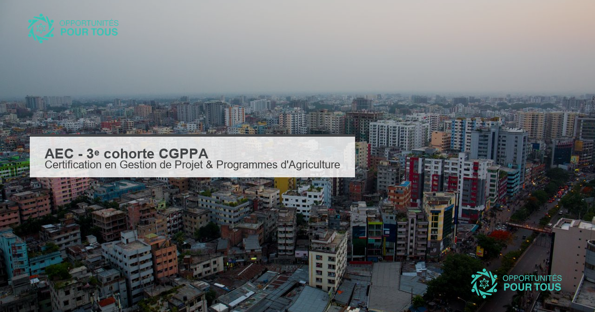AEC – CGPPA 3ᵉ cohorte : bourse de certification en Gestion de Projet et Programmes d&rsquo;Agriculture (Afrique)