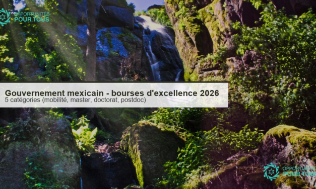 Gouvernement mexicain : bourse d&rsquo;excellence 2026 – 5 catégories pour étudier au Mexique (mobilité, master, doctorat, postdoctorat)