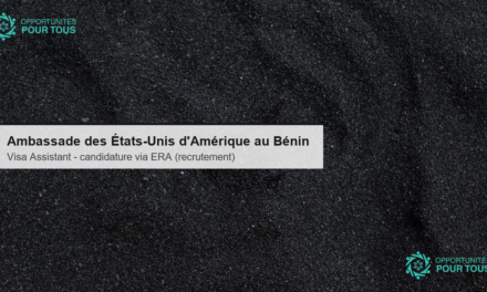 Ambassade des États-Unis d&rsquo;Amérique au Bénin recrute un·e Visa Assistant (candidature via ERA)