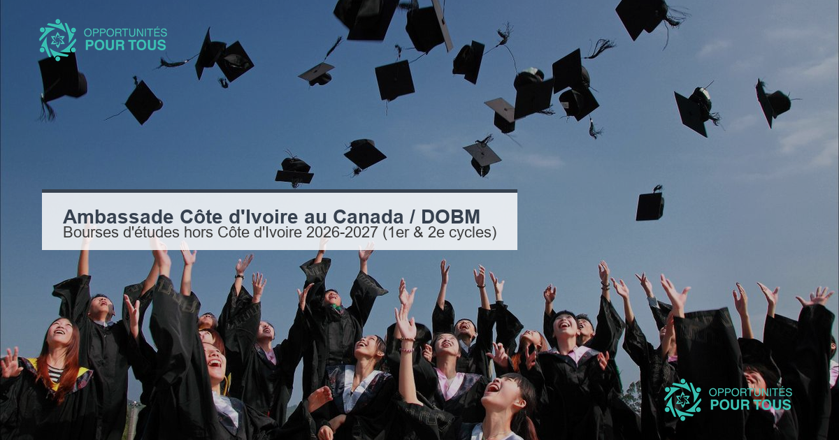 Bourses d&rsquo;études hors Côte d&rsquo;Ivoire 2026-2027 : candidatures ouvertes (1er et 2e cycles – filières techniques, industrielles, scientifiques)