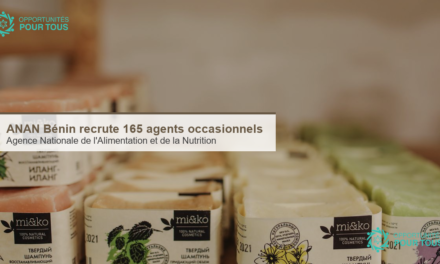 ANAN – l&rsquo;Agence Nationale de l&rsquo;Alimentation et de la Nutrition recrute 165 agents occasionnels