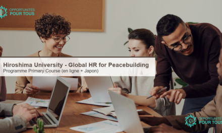 Hiroshima University – Primary Course du Program for Global Human Resource Development for Peacebuilding and Development (jeunes professionnel·le·s)