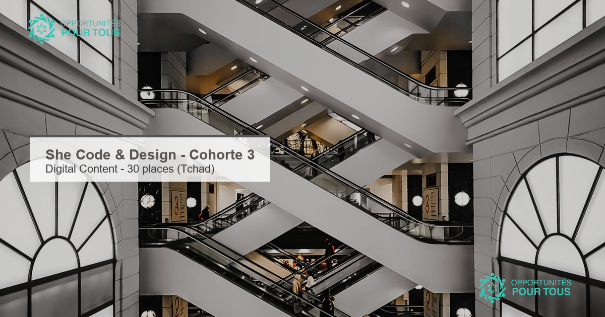 She Code & Design – Cohorte 3 (Tchad) : programme Digital Content pour jeunes filles, 30 places