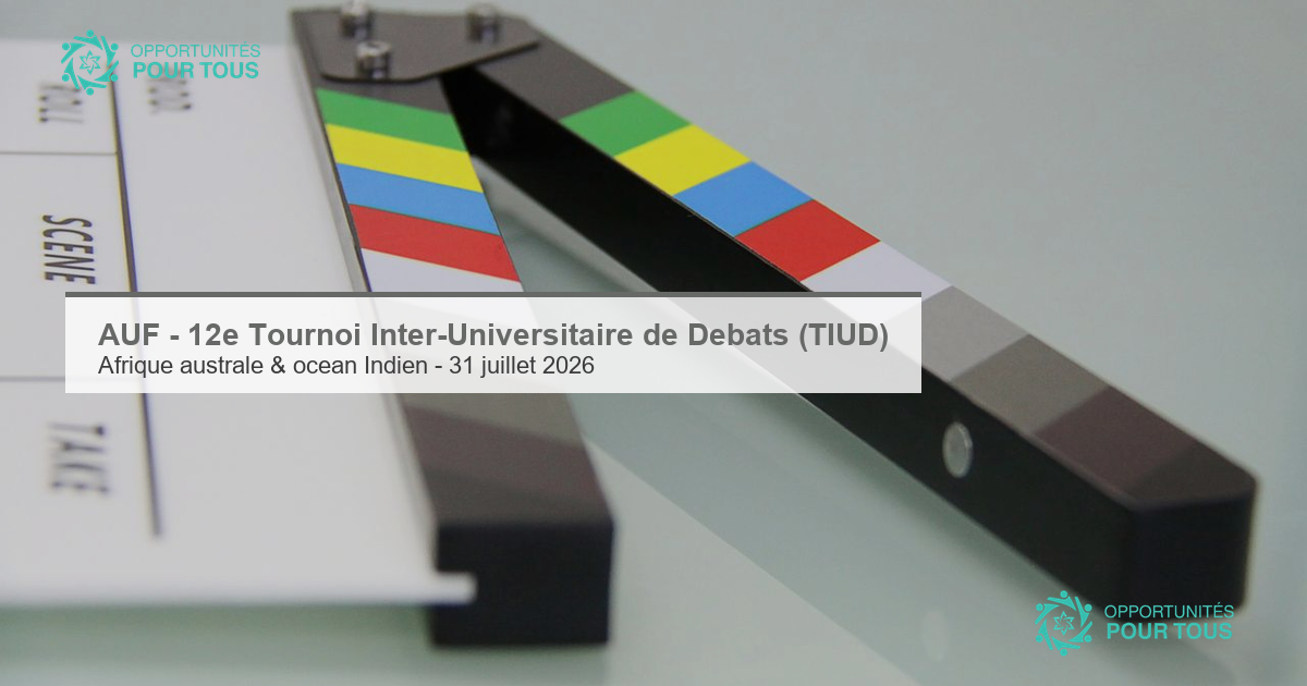 AUF – 12e Tournoi Inter-Universitaire de Débats en Français (TIUD), Afrique australe & océan Indien