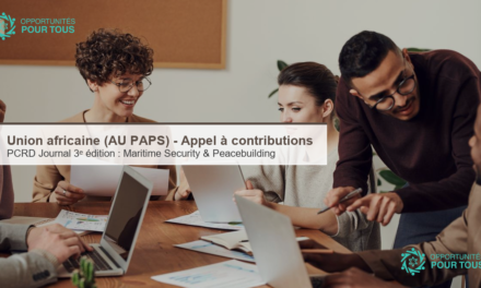 Union africaine (AU PAPS) – appel à contributions : 3ᵉ édition du Post-Conflict Reconstruction and Development Journal (Maritime Security and Peacebuilding in Africa)