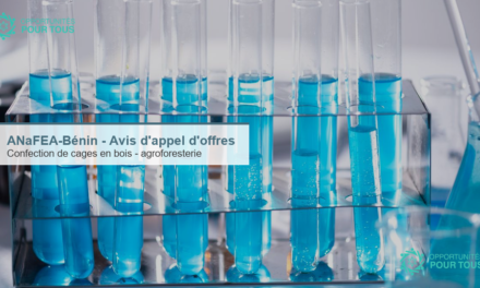 ANaFEA-Bénin – avis d&rsquo;appel d&rsquo;offres : confection et livraison de cages individuelles en bois (agroforesterie)