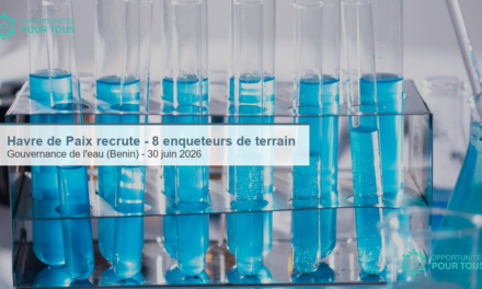 Havre de Paix – recrute 8 enquêteurs de terrain (gouvernance de l&rsquo;eau, Bénin)