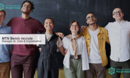MTN Bénin – recrute un Manager IA, Data et Digitalisation