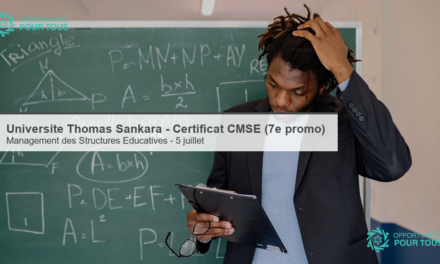 Université Thomas SANKARA – Certificat en Management des Structures Éducatives (CMSE, 7e promotion)