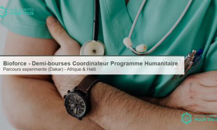 Bioforce – demi-bourses de formation Coordinateur·rice de Programme Humanitaire (Parcours expérimenté)