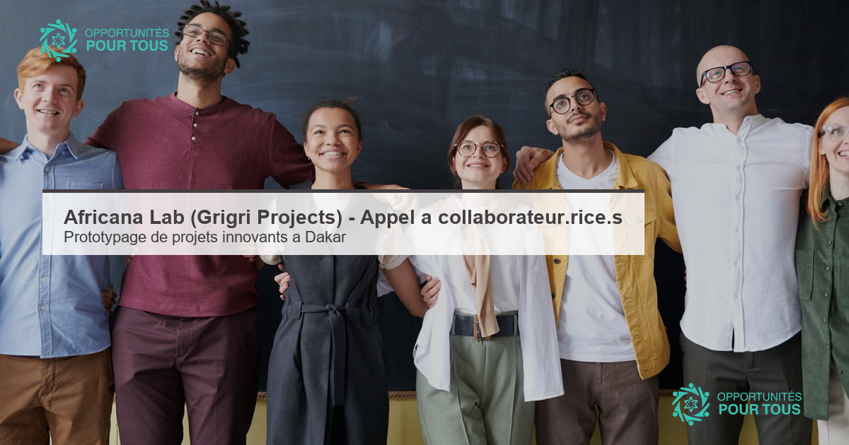 Africana Lab (partenaire Grigri Projects), Dakar – Appel à collaborateur·rice·s pour le prototypage de projets innovants