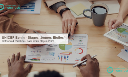 UNICEF Bénin – programme de stage « Jeunes Étoiles » (Cotonou et Parakou)