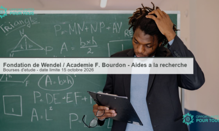 Fondation de Wendel / Académie François Bourdon – Aides à la recherche (bourses d&rsquo;étude de la Fondation Wendel)