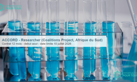 ACCORD – recrute un Researcher (Coalitions Project, Afrique du Sud)