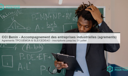 CCI Bénin – programme d&rsquo;accompagnement des entreprises industrielles béninoises à l&rsquo;obtention des agréments communautaires (1re édition)