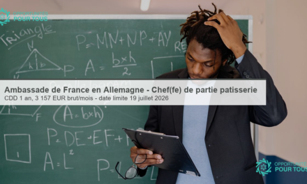 Ambassade de France en Allemagne – recrute un(e) chef(fe) de partie – pâtisserie
