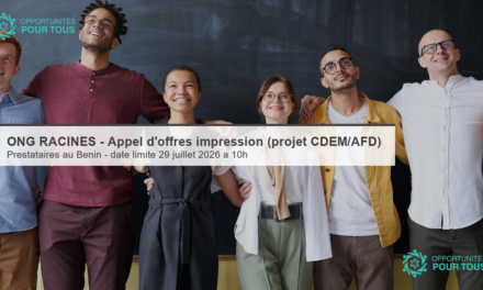 ONG RACINES – appel d&rsquo;offres pour des prestataires en impression (projet CDEM/AFD)