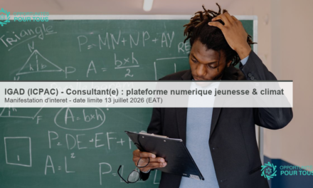 IGAD (ICPAC) – appel à manifestations d&rsquo;intérêt : Consultant individuel (plateforme numérique jeunesse & climat)