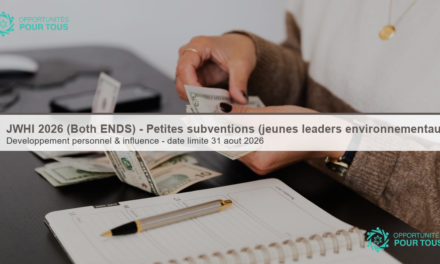 JWHI 2026 (Both ENDS) – Petites subventions pour jeunes leaders environnementaux
