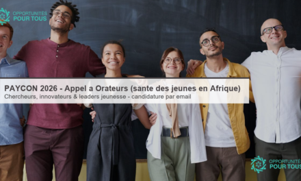 PAYCON 2026 – Appel à Orateurs (transformer la santé des jeunes en Afrique)