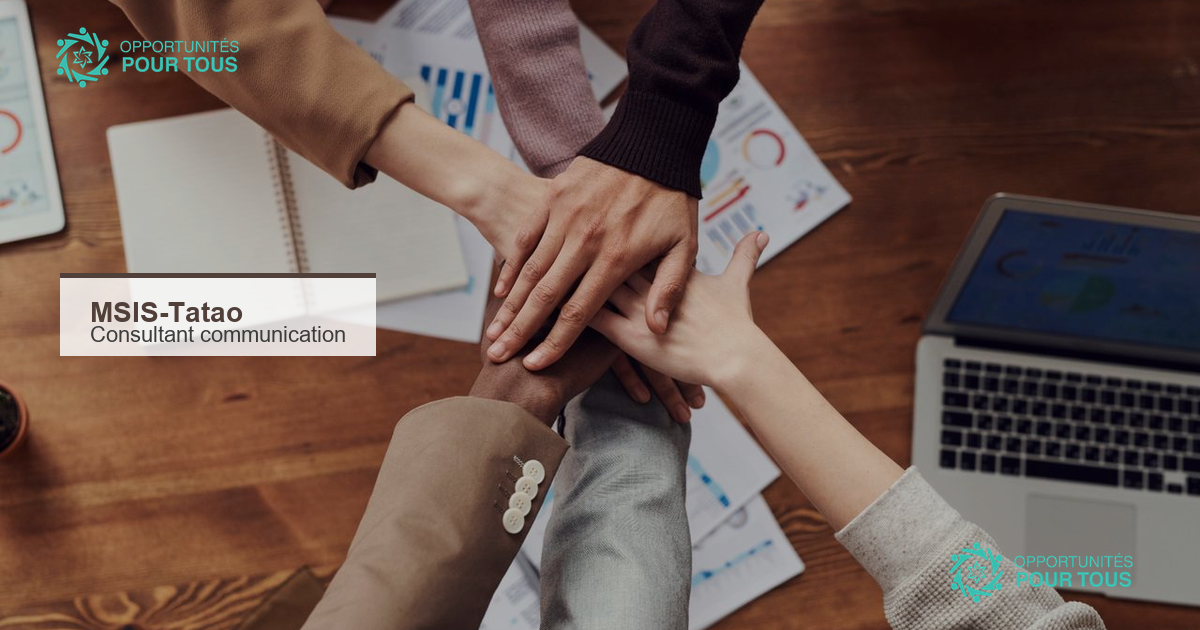 MSIS-Tatao recrute un.e consultant.e communication à Madagascar