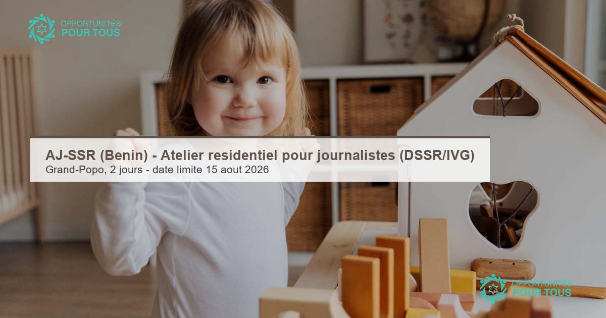 AJ-SSR (Bénin) – Atelier résidentiel pour journalistes en DSSR/IVG (Grand-Popo)