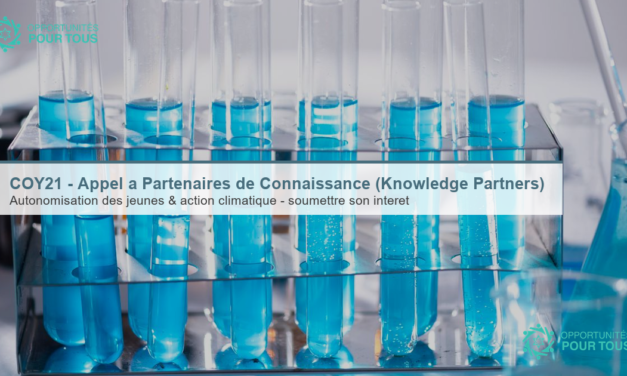 COY21 – Appel à Partenaires de Connaissance (Knowledge Partners)