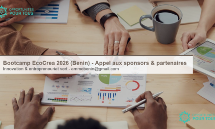 Bootcamp ÉcoCréa 2026 (Bénin) – Appel aux sponsors et partenaires