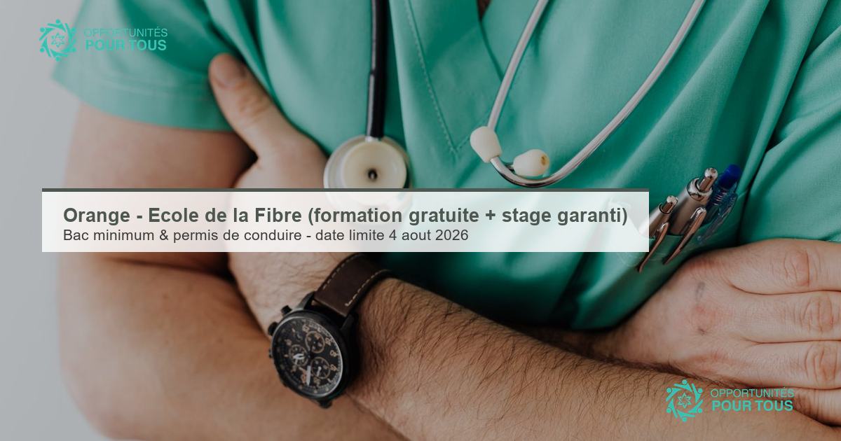 Orange – École de la Fibre : formation gratuite avec stage garanti